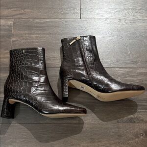 Larroude brown booties